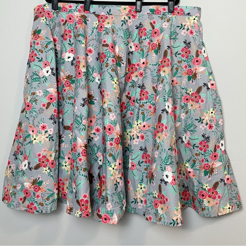 Magnolia Park Multicolor Floral Swing Skirt